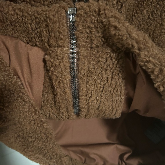 Urban Outfitters Brown Teddy Sherpa Jacket Woman’s M - Picture 2 of 7